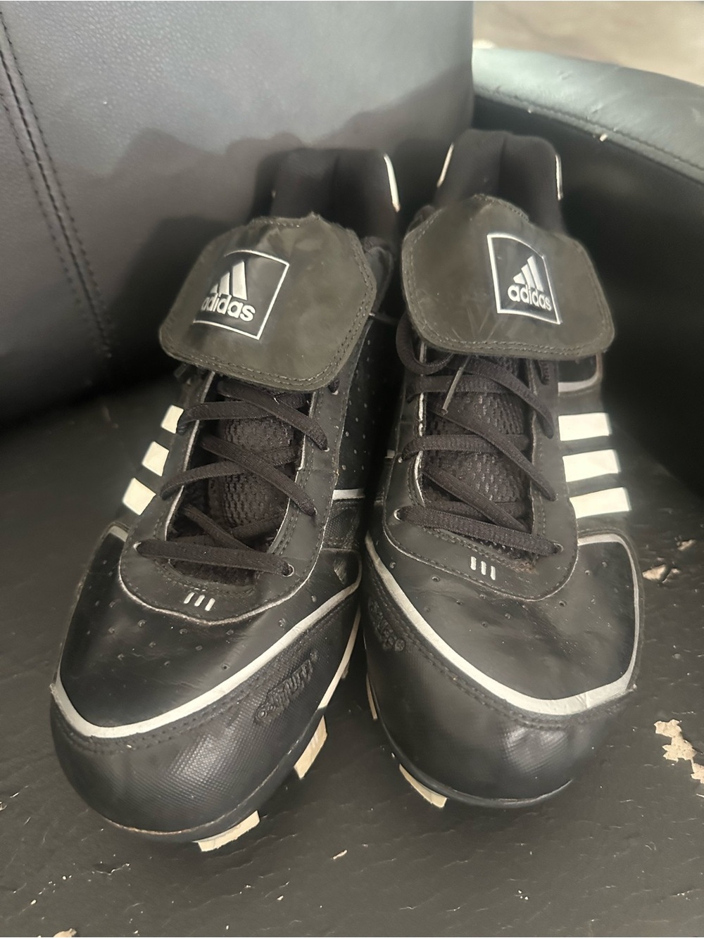 adidas Black and White Men’s Athletic Cleats